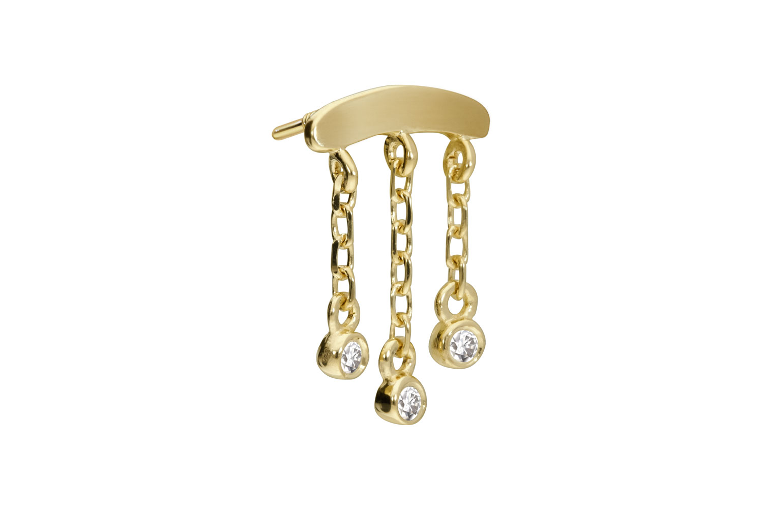 14 Karat Gold Schraubaufsatz mit Außengewinde WINDSPIEL von Piercingline
